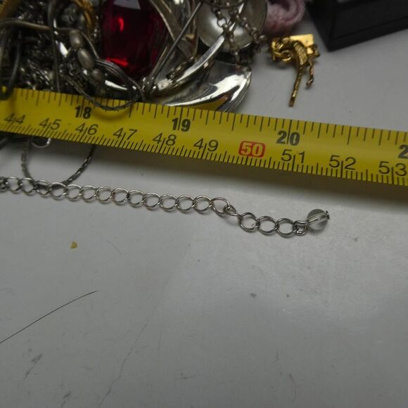 Triple Multi Strand Graduated Round Faux Pearl Beaded Rhinestone Bib Necklace - Picture 9 of 9